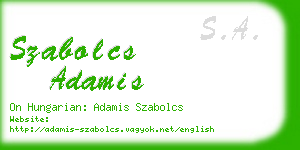 szabolcs adamis business card